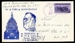 US Stamps FDR 4th Term First Day Cover 1945 Inauguration Cover Guzbay Cachet