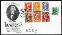US Stamps Jackson First Day Cover With Early Issues Used Scott Value $1,000.00