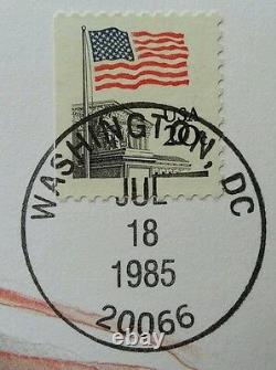 USA 100th Anniversary United States Postage Stamp 1985 FDC banknote cover Rare