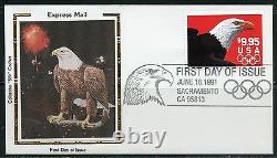 United States Colorano 1991 $9.95 Express Mail First Day Cover