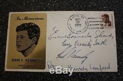Very Rare Jfk First Day Cover 11/22/73 Signed By Kennedy's Brothers & Sisters