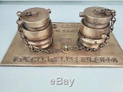Vintage Elkhart Brass Co Fire Department Connection FDC Automatic Sprinkler
