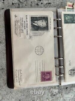 Vintage US First Day Cover Commemorative Stamps Collection In Album