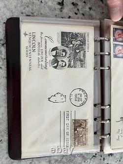 Vintage US First Day Cover Commemorative Stamps Collection In Album
