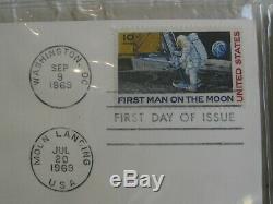 Vtg 1969 MAN ON THE MOON SILVER MEDAL COIN APOLLO FIRST DAY ISSUE POSTCARD MINT
