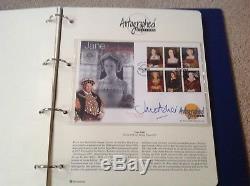WESTMINSTER AUTOGRAPHED EDITIONS ALBUM of SIGNED GB FIRST DAY COVERS x12