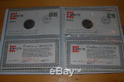 Weeda CAPEX'78 FDC collection with 5x 1oz. 999 silver medals, with COAs