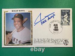 Willie Mays Autograph, Gateway FDC First Day Cover, San Francisco CA Giants 1983