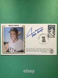 Willie Mays Autograph, Gateway FDC First Day Cover, San Francisco CA Giants 1983