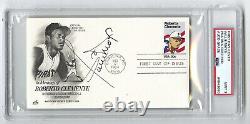 Willie Mays Signed AUTO R Clemente First Day Cover FDC Postmarked 1984 PSA/DNA
