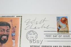 Wilt Chamberlain Signed Gateway Stamp Silk Cachet First Day Cover 100 Point Ann