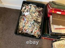 World stamp glory box 10kg lots albums off paper on paper leaves FDC