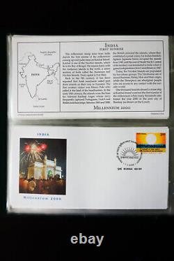 Worldwide Millennium Multicolored Cachet First Day Cover FDC Collection