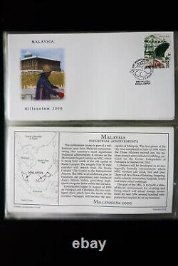Worldwide Millennium Multicolored Cachet First Day Cover FDC Collection
