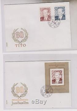YUGOSLAVIA, 1972, TITO, not issued sheet and set on FDC covers, RR