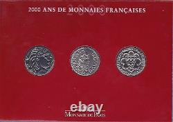 (bu. 20) Coffret Francs 2000 Ans De Monnaies Françaises (3 Pièces)